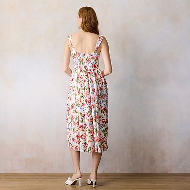 Women's LC Lauren Conrad Seamed Bodice Scoopneck Midi Dress