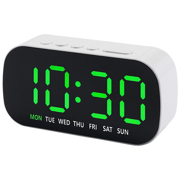 Dimmable LED Alarm Clock - 5-Level Brightness, Dual Alarms, Snooze