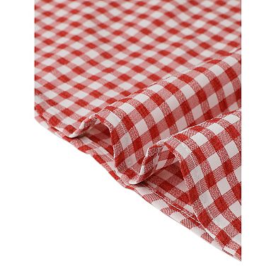 Gingham Maxi Dress for Womens Summer Spaghetti Strap A-Line Flowy Plaid Smocked Sundress