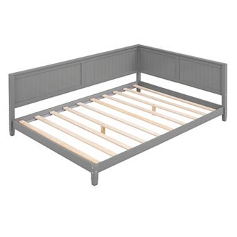 Whisen Classic Design Wood Daybed, Sofa Bed with Backrset and Unique Armrset