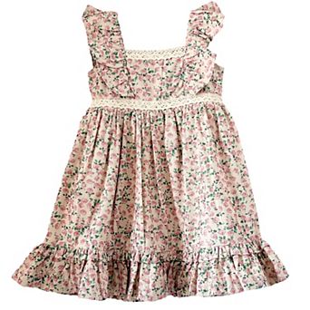 Toddler Girls Corduroy Vintage Rose Dress