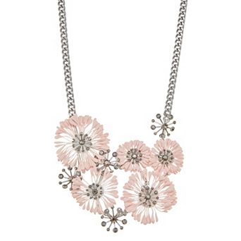 Simply Vera Vera Wang Flower Cluster Rhinestone Frontal Necklace