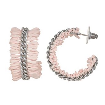 Simply Vera Vera Wang Chain Fringe Post C-Hoop Earrings