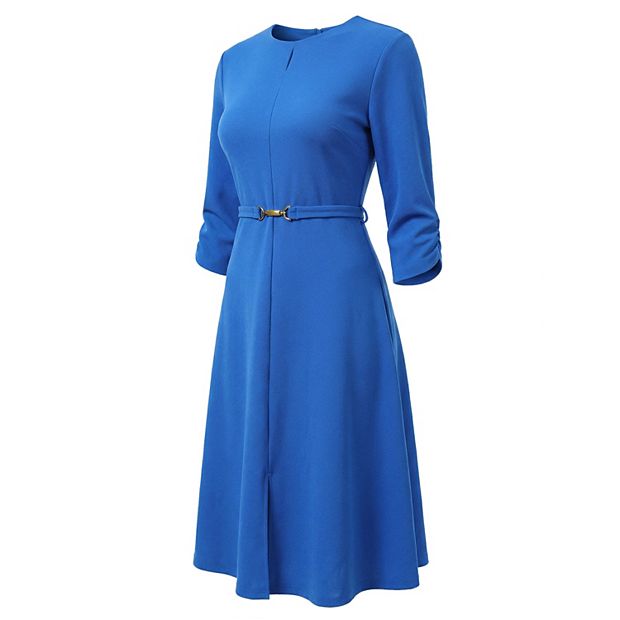 a line dress with belt Braided Straps and Belt Detail Long Dress – John Paul Ataker main image 0
