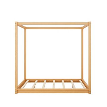 Whisen Canopy Platform Bed with Support Legs