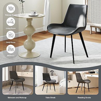 Modern Faux Leather Dining Chairs Set of 4