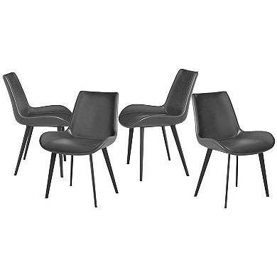 Modern Faux Leather Dining Chairs Set of 4