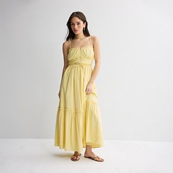 Juniors' Mary & Mo Tie Waist Maxi Dress