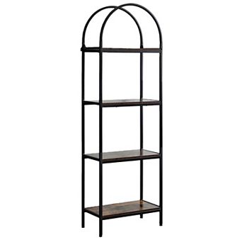 Arched Bookshelf,Arched Display Racks,Tall Standing Bookshelves With Metal Frame,Modern Open