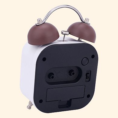 Classic Mechanical Alarm Clock Analog Dial, Nightlight, Durable Metal Casing for Dorm 3.5"x2.2"x5.5"