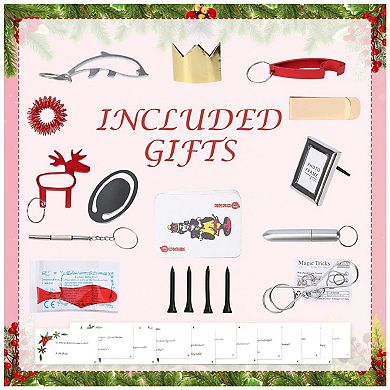 12 Pack 10" Luxurious Red & White Snowflake Design Table Favors with Party Hat