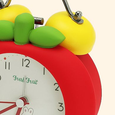 Mechanical Alarm Clock Colorful Cartoon Design, Loud Bell Ring, Silent Non-Tick 4.3"x2.4"x5.5"