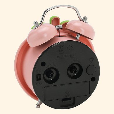 Mechanical Alarm Clock Colorful Cartoon Design, Loud Bell Ring, Silent Non-Tick 4.3"x2.4"x5.5"