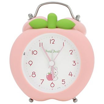 Mechanical Alarm Clock Colorful Cartoon Design, Loud Bell Ring, Silent Non-Tick 4.3"x2.4"x5.5"