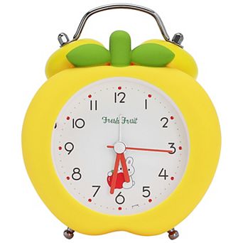 Mechanical Alarm Clock Colorful Cartoon Design, Loud Bell Ring, Silent Non-Tick 4.3"x2.4"x5.5"