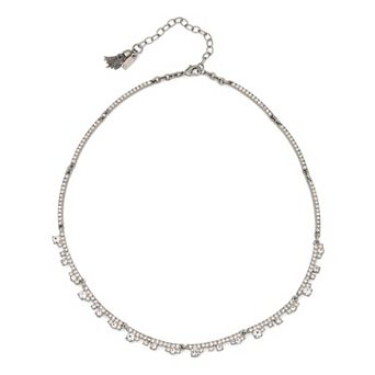 Simply Vera Vera Wang Silver-Tone Simulated Stone Frontal Necklace