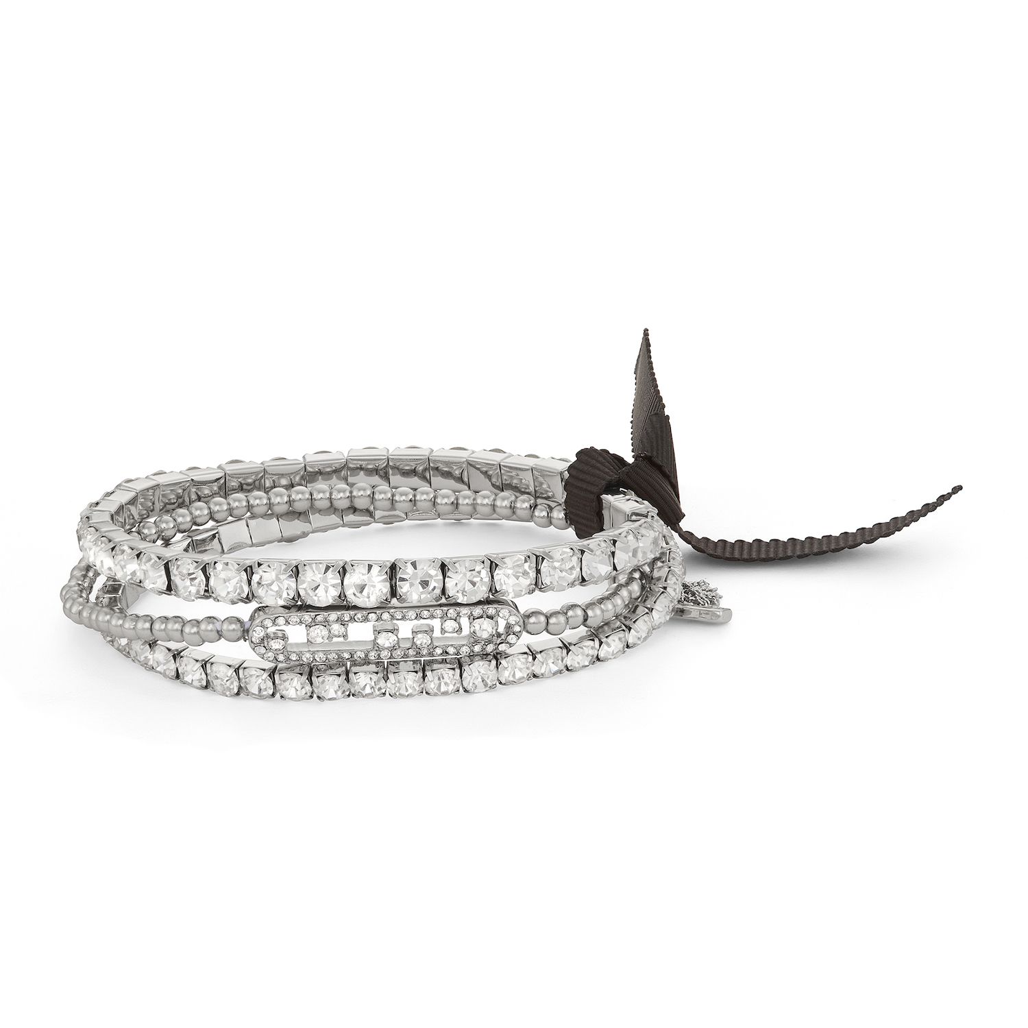 Banana Republic 3-Piece Silver Tone Stretch Bracelet Set – Chain Style #B1286