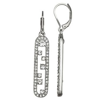 Simply Vera Vera Wang Silver-Tone Simulated Stone Linear Earrings
