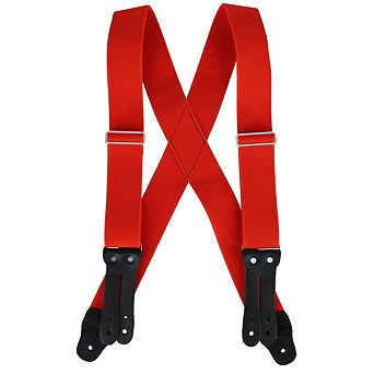 Welch Men's 2 Inch Tuff Stuff Safety X-Back Button On Work Suspender