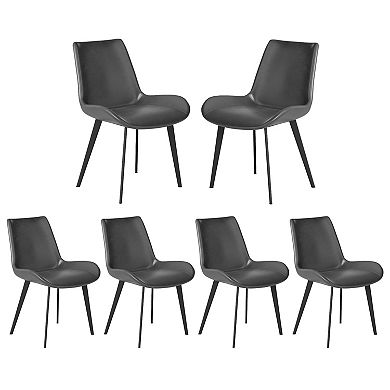 Modern Faux Leather Dining Chairs Set of 6