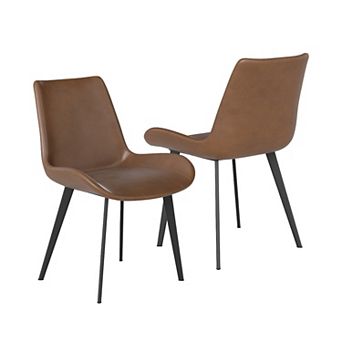 Modern Faux Leather Dining Chairs Set of 2