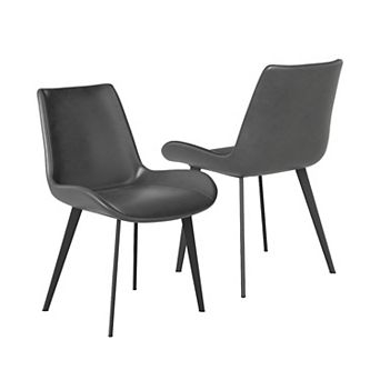 Modern Faux Leather Dining Chairs Set of 2