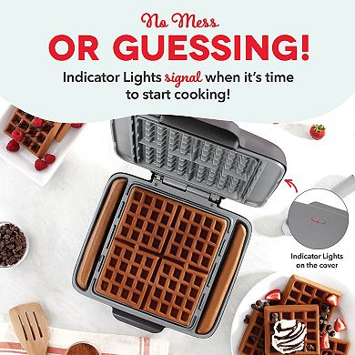 Dash No-Drip 4-Square Mini Waffle Maker