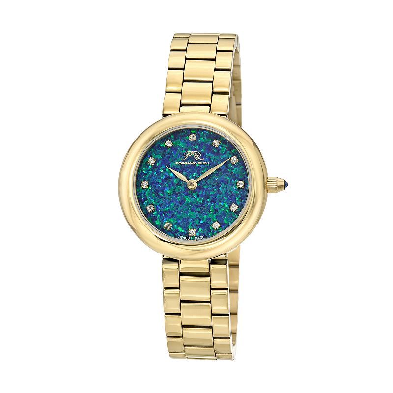 Porsamo Bleu Women's 32mm Opal Dial & Topaz Stainless Steel Bracelet Watch - 1331AOPS,