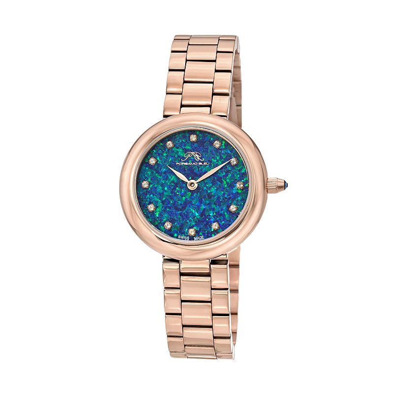 Porsamo Bleu Women's 32mm Opal Dial & Topaz Stainless Steel Bracelet Watch - 1331AOPS,