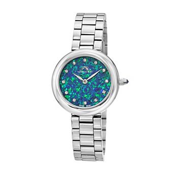 Porsamo Bleu Women's Opal Dial & Topaz Stainless Steel Bracelet Watch - 1331AOPS