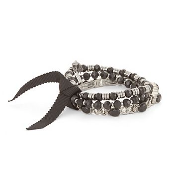 Simply Vera Vera Wang 3 pc Jet Tone Beaded Stretch Bracelet Set