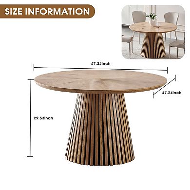 47.24" Wooden Dining Table for Living Room and Dining Room