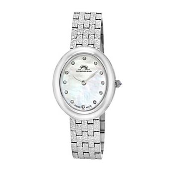 Porsamo Bleu Angelica Women's Oval Mother-of-Pearl Dial Bracelet Watch - 1341CANS