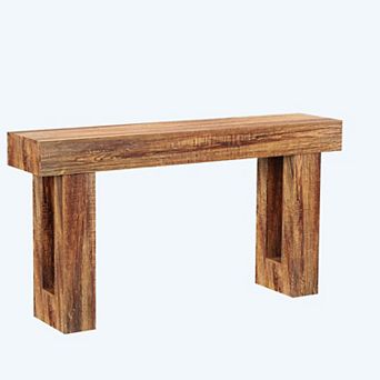 63" Long Narrow Rectangular Console Table, Farmhouse Wood Entryway Table for Hallway, Foyer