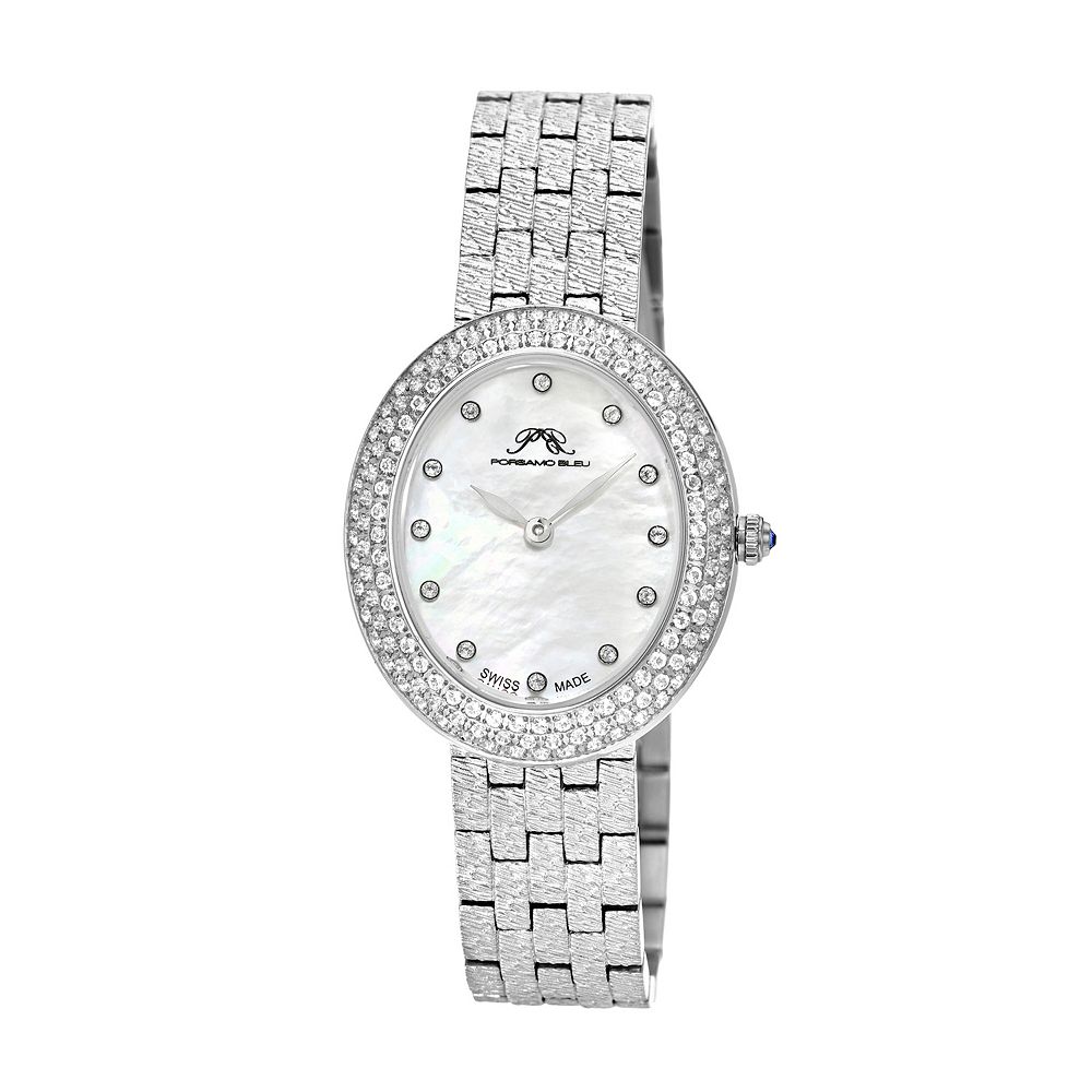 Porsamo Bleu Ladies Two-Tone Abalone Dial Bracelet Watch PORSAMO BLEU Sylvie Abalone Dial Bracelet Watch, 32mm  main image 4