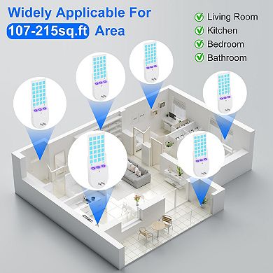 Plug-In Indoor Insect Trap UV Light Mosquito & Fly Killer with 5 Glue Boards, Dimmable Night Light