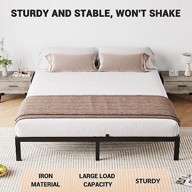 Metal Platform Bed Frame, 14 Inch Full Bed Frame w/Heavy Duty Slats Support,Strong Bearing Capacity