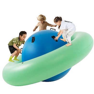 Kids Giant Inflatable Dome Rocker Bouncer with Easy Grip Handles