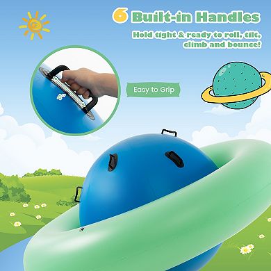 Kids Giant Inflatable Dome Rocker Bouncer with Easy Grip Handles