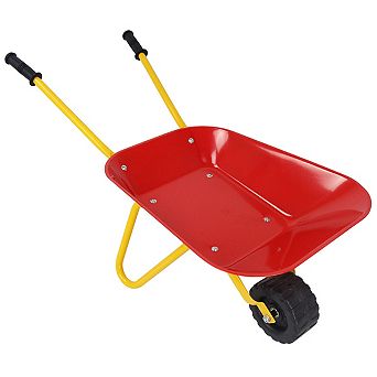 Outdoor Garden Backyard Play Toy Kids Metal Wheelbarrow