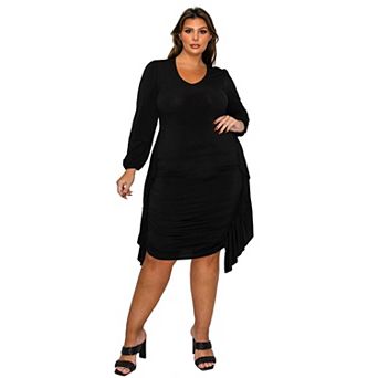 Plus Size Nova Shirred Bodycon Dress
