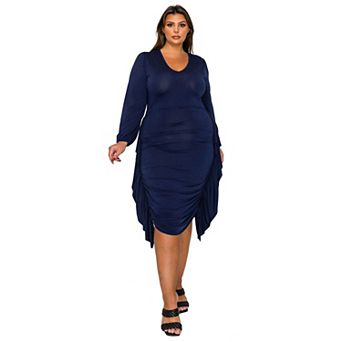 Plus Size Nova Shirred Bodycon Dress