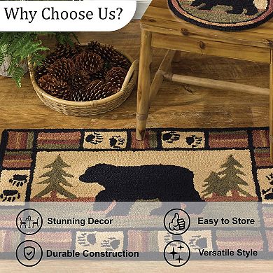 Park Designs Adirondack Bear Hook Rug 24" x 36"