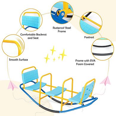 Outdoor Kids Seesaw Swivel Teeter for Ages 3 to 8