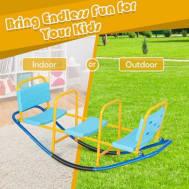 Outdoor Kids Seesaw Swivel Teeter for Ages 3 to 8
