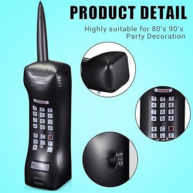 2 Packs 30 Inch Retro Inflatable Mobile Phone Balloons for 80's 90's Party Theme