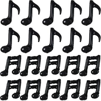 20 pc Music Note Black Aluminum Foil Balloons for Birthday Baby Shower and Celebration Decor