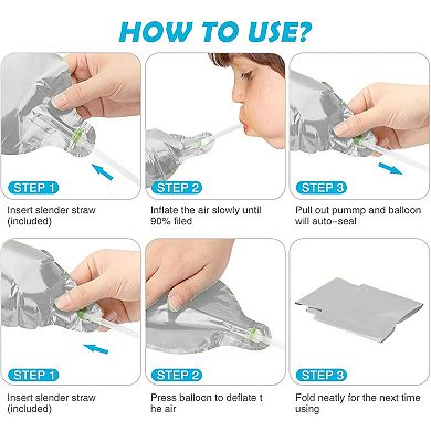 16 Inch Number Foil Balloons 09 Custom Digit Set, Pack of 10