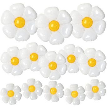 18 pc Daisy Flower Balloons for Birthday Wedding Baby Shower with Huge Medium and Small Sizes