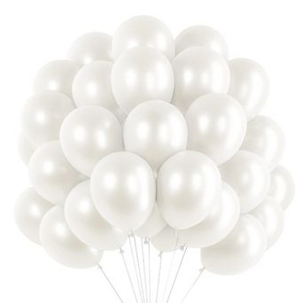 120 pc Pearl White 12 Inch Latex Balloons for Birthday Wedding Baby Shower Party Garland Arch